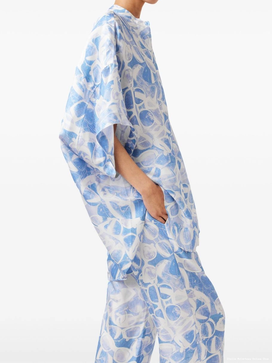 Affordable shirt sunglasses-print Women silk McCartney Stella 0727